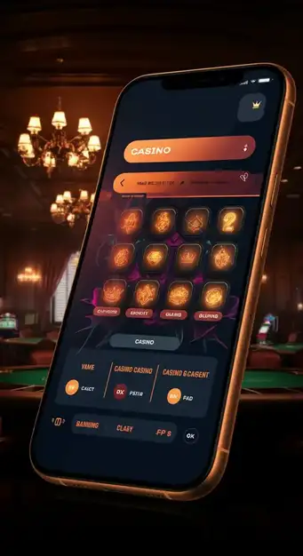 Representación del lobby principal de Cocoa Casino con iconos de juegos, bonos y opciones VIP, destacando su plataforma segura y moderna.